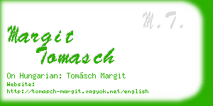 margit tomasch business card