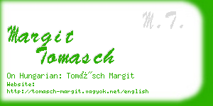 margit tomasch business card